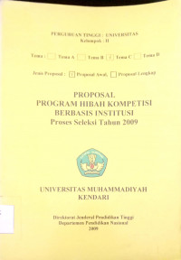 Proposal Program Hibah Kompetisi  Berbasis Institusi