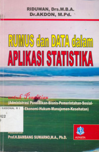 RUMUS DAN DATA DALAM APLIKASI STATISTIKA