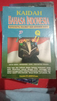 KAIDAH BAHASA INDONESIA