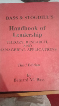 HANDBOOK OF LEADERSHIP